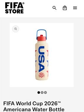 FIFA World Cup 2026 Americana Water Bottle - USA Red, Blue & Cream